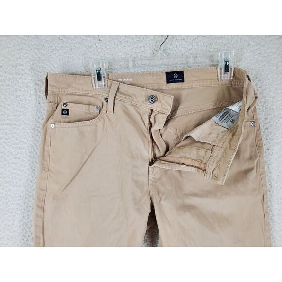 Adriano Goldschmied AG Pants Everett Slim Straight Mens 33x29.5 Beige Khaki - Picture 10 of 14